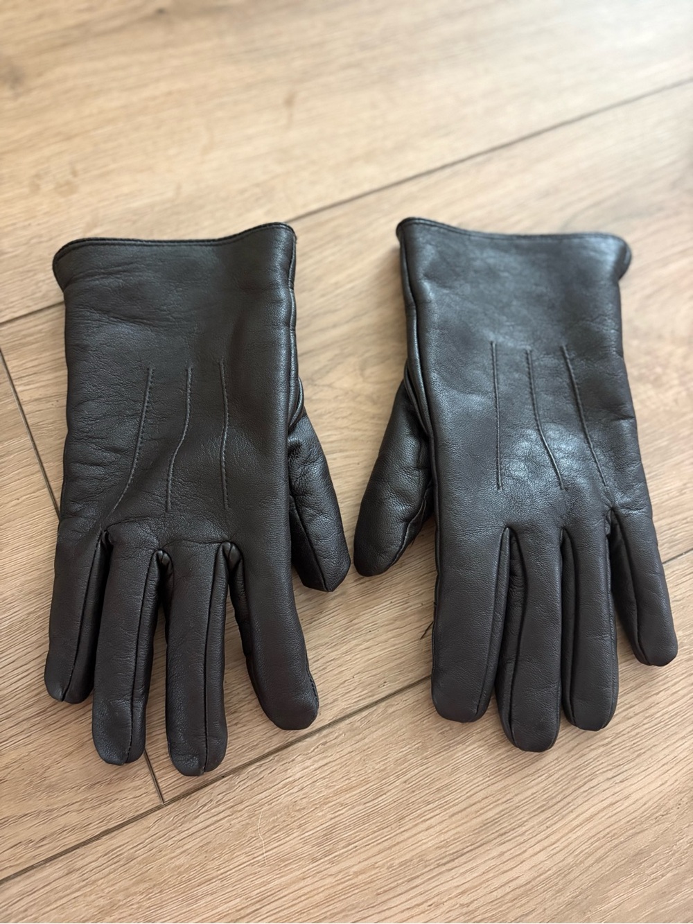 Ike Behar Men's Dark Chocolate Leather Gloves